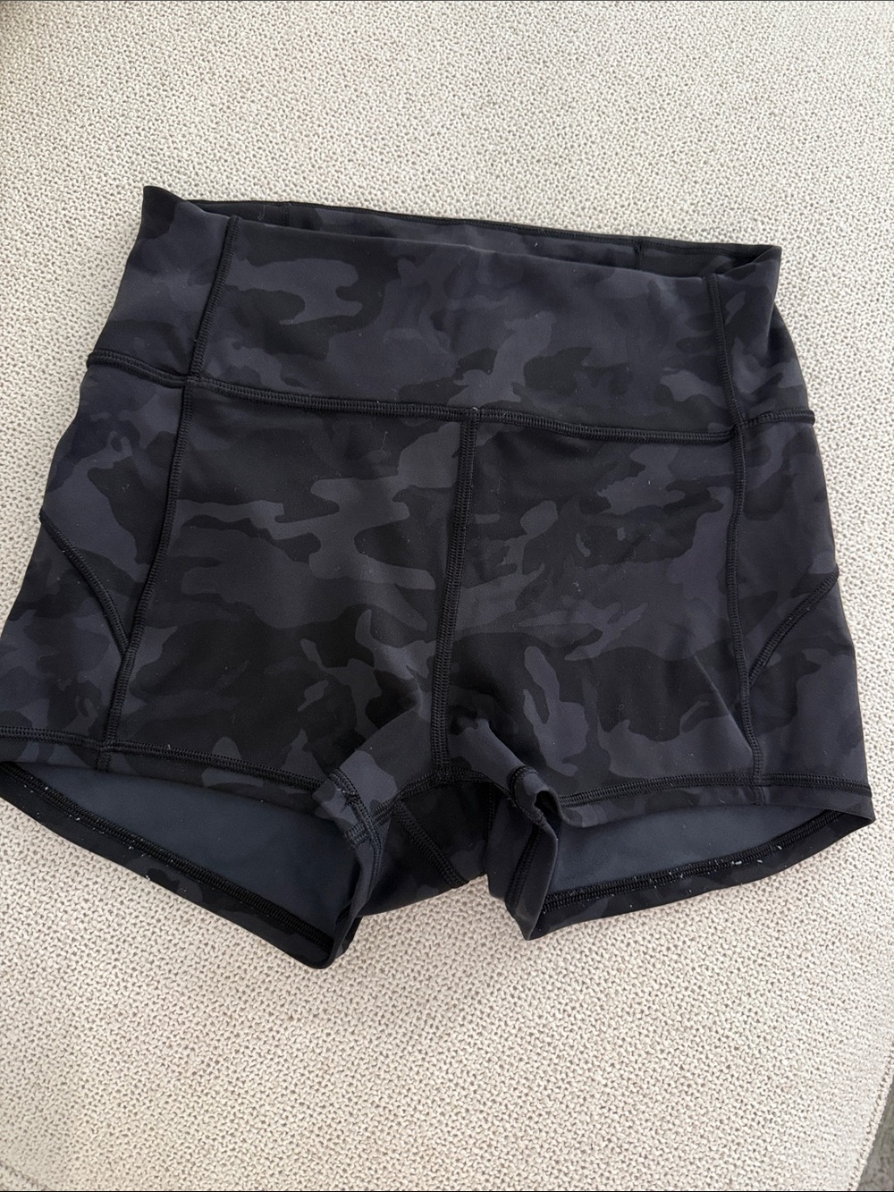 lululemon athletica Black Camo High-Rise Athletic Shorts
